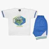 Boys Half Sleeves Short Suit - White, Boys Sets & Suits, Chase Value, Chase Value