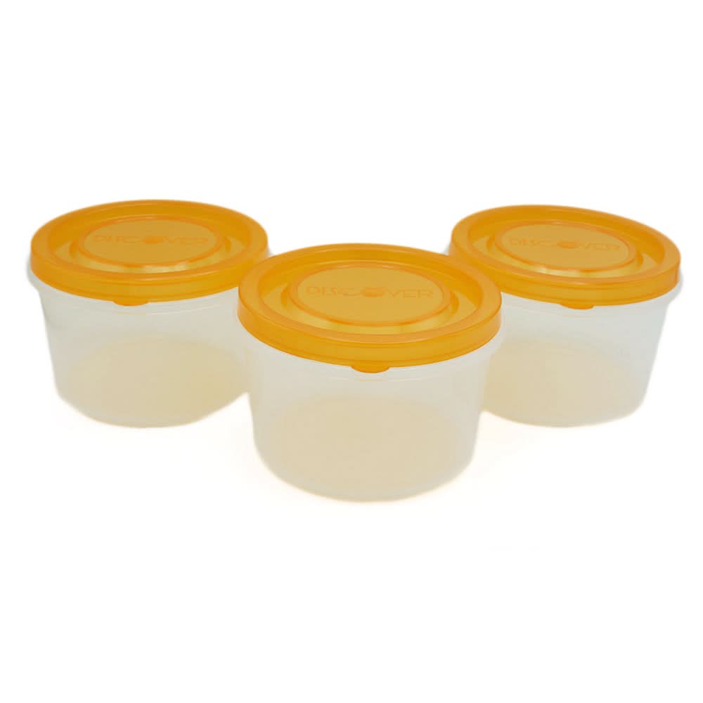Discovery Storage Bowl 3 Pcs Set 1 LTR - Orange, Home & Lifestyle, Storage Boxes, Chase Value, Chase Value