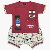 Boys Half Sleeves Short Suit - Dark Purple, Boys Sets & Suits, Chase Value, Chase Value