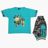 Boys Half Sleeves Short Suit - Sea Green, Boys Sets & Suits, Chase Value, Chase Value
