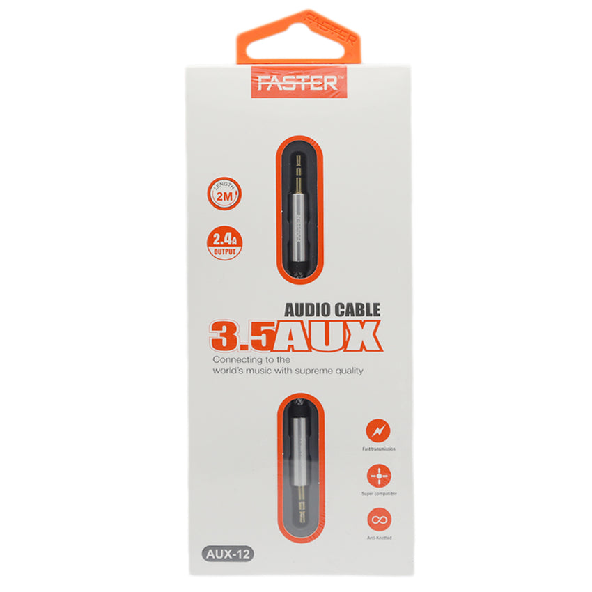 Faster 3.5Mm Audio Aux Cable 2M (Aux-12), Home & Lifestyle, Usb Cables, Faster, Chase Value