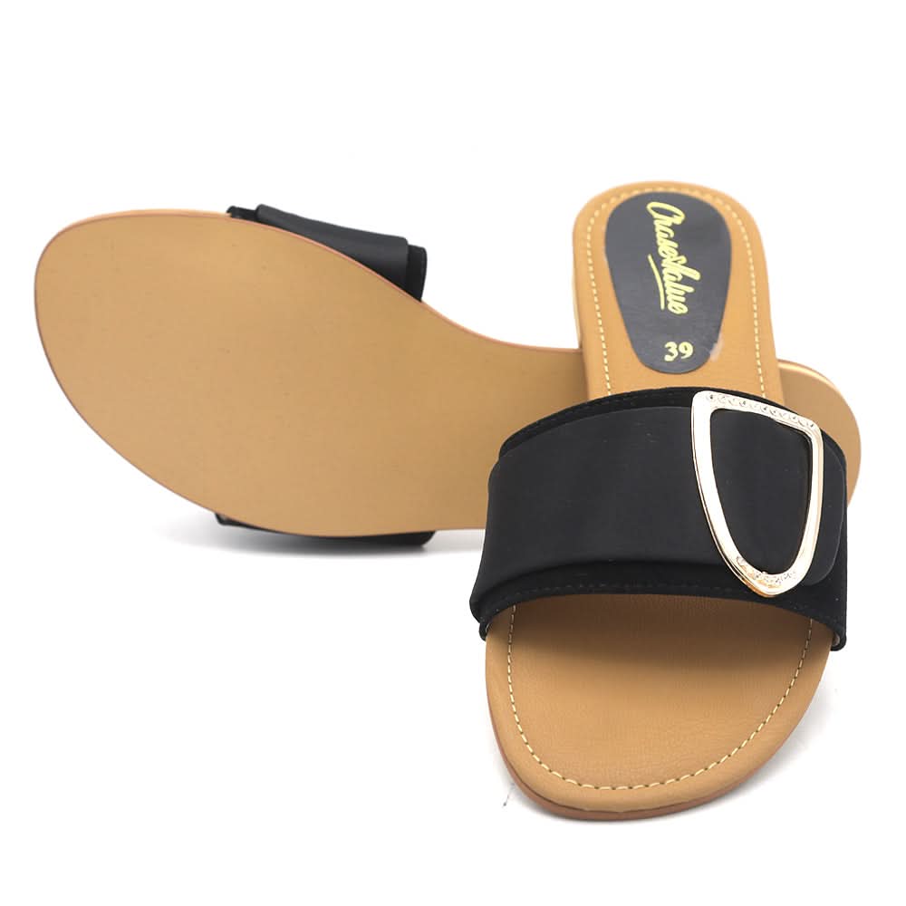 Women's Slipper (M 906) - Black, Women, Slippers, Chase Value, Chase Value