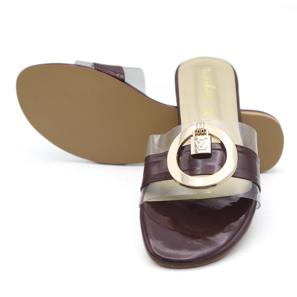 Women's Slippers M-1046 - Maroon, Women, Slippers, Chase Value, Chase Value