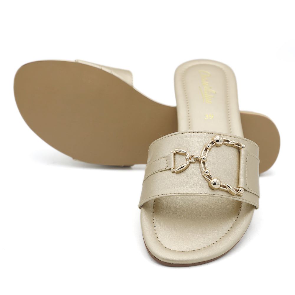 Women's Slippers M-991 - Golden, Women, Slippers, Chase Value, Chase Value