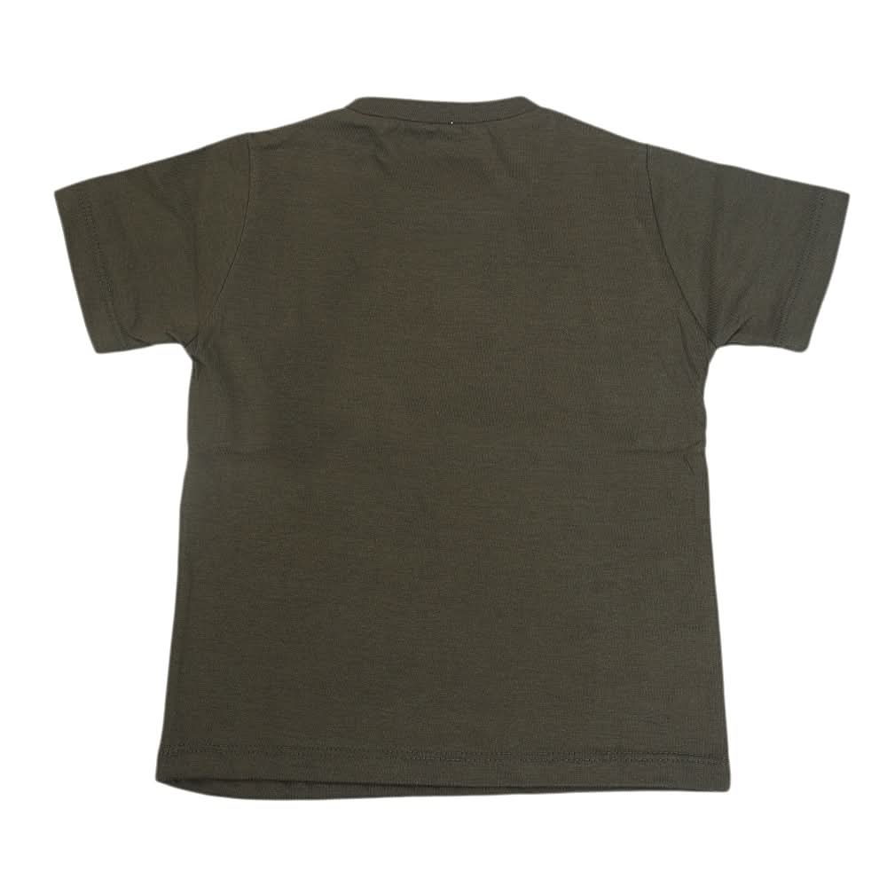 Boys Round Neck Half Sleeves T-Shirt - Dark Green, Kids, Boys T-Shirts, Chase Value, Chase Value