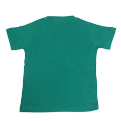 Boys Round Neck Half Sleeves T-Shirt - Green, Kids, Boys T-Shirts, Chase Value, Chase Value