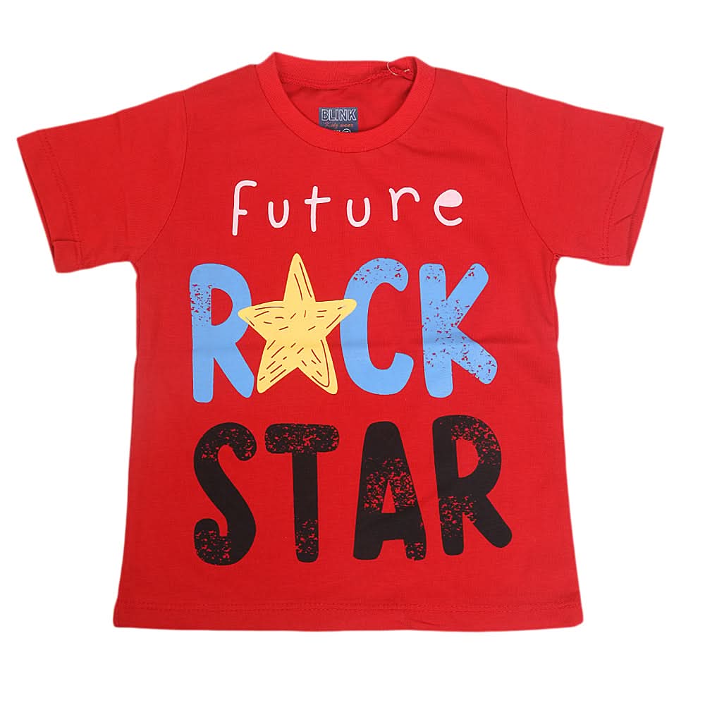 Boys Round Neck Half Sleeves T-Shirt - Red, Kids, Boys T-Shirts, Chase Value, Chase Value
