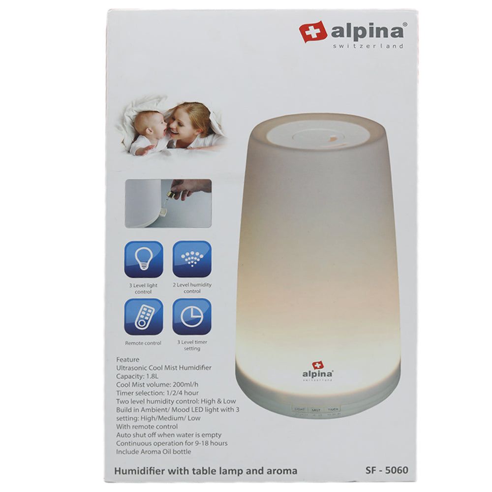 Alpina Ultrasonic Humidifier SF-5060, Home & Lifestyle, Electronics Accessories, Alpina, Chase Value