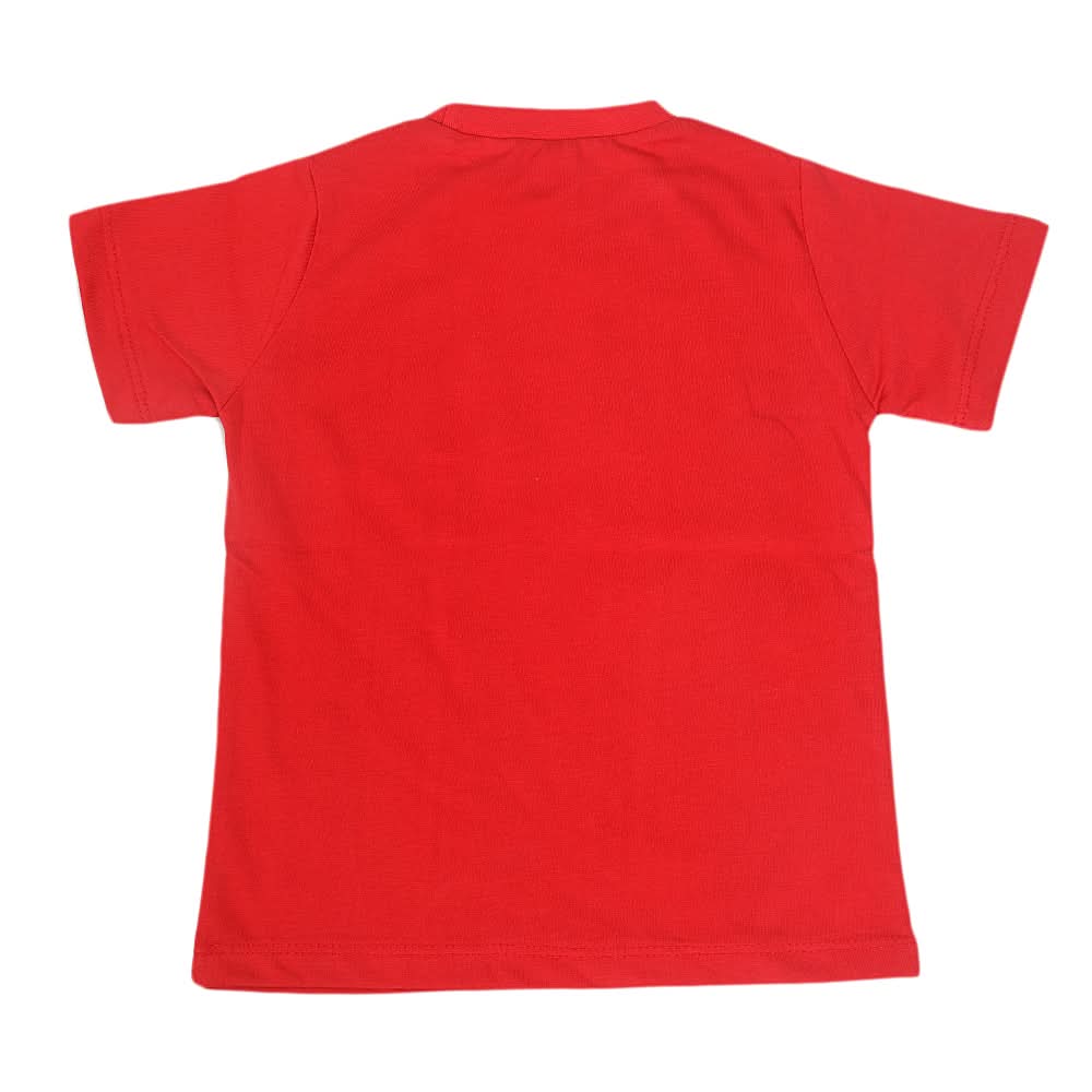 Boys Round Neck Half Sleeves T-Shirt - Red, Kids, Boys T-Shirts, Chase Value, Chase Value