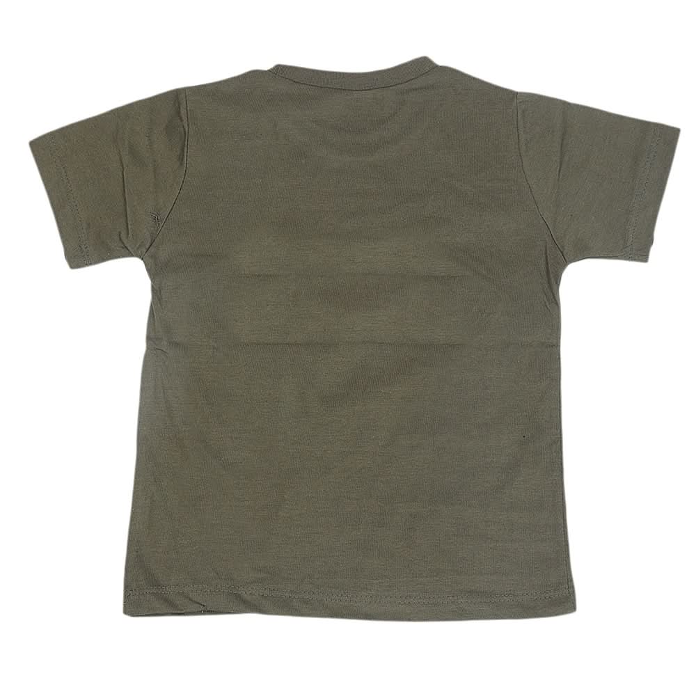 Boys Round Neck Half Sleeves T-Shirt - Dark Green, Kids, Boys T-Shirts, Chase Value, Chase Value
