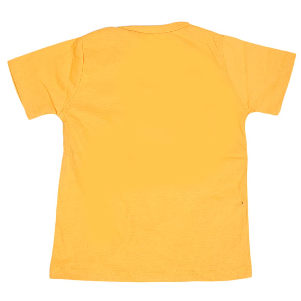 Boys Round Neck Half Sleeves T-Shirt - Yellow, Kids, Boys T-Shirts, Chase Value, Chase Value