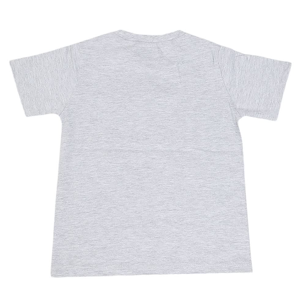 Boys Round Neck Half Sleeves T-Shirt - Grey, Kids, Boys T-Shirts, Chase Value, Chase Value