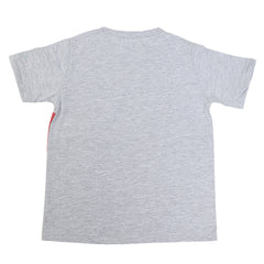 Boys Round Neck Half Sleeves T-Shirt - Light Grey, Kids, Boys T-Shirts, Chase Value, Chase Value