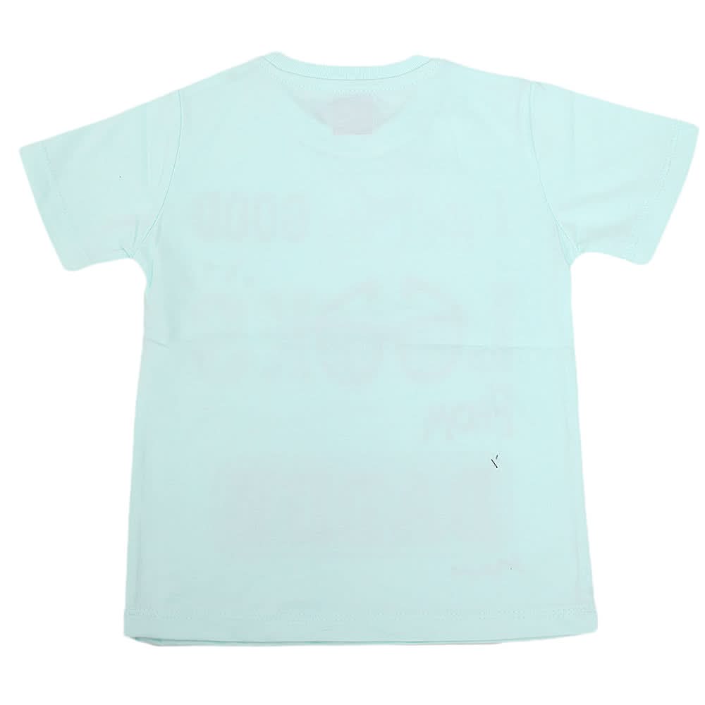 Boys Round Neck Half Sleeves T-Shirt - Cyan, Kids, Boys T-Shirts, Chase Value, Chase Value
