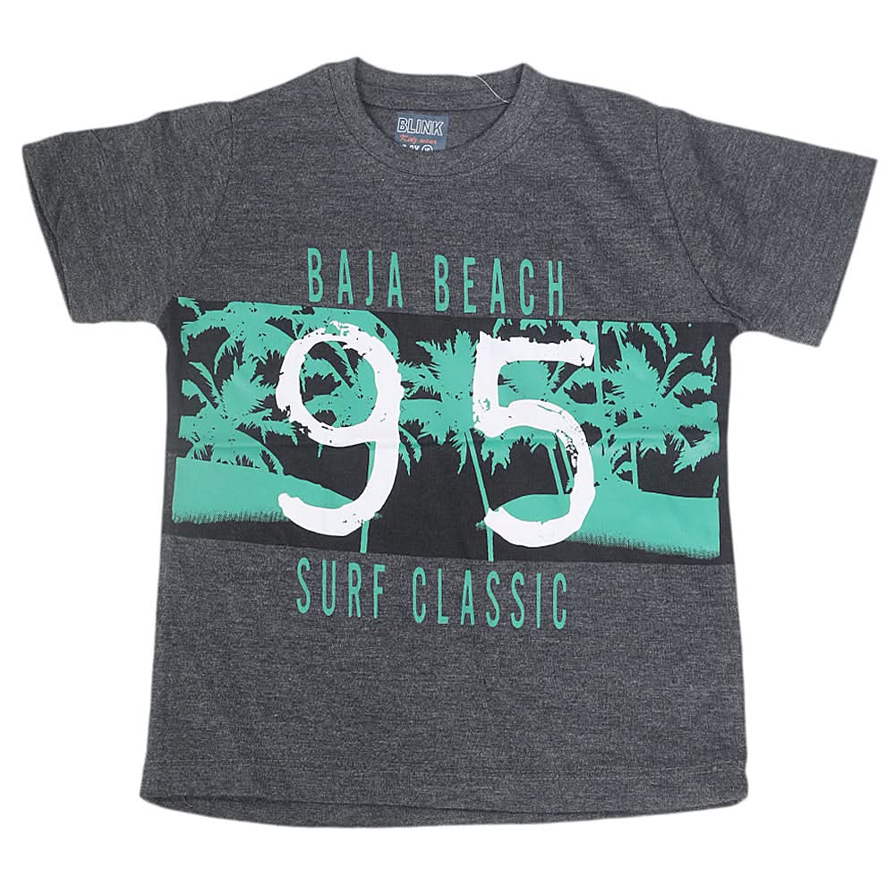 Boys Round Neck Half Sleeves T-Shirt - Dark Grey, Kids, Boys T-Shirts, Chase Value, Chase Value