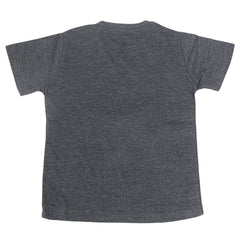 Boys Round Neck Half Sleeves T-Shirt - Dark Grey, Kids, Boys T-Shirts, Chase Value, Chase Value
