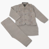 Boys Shalwar Suit With Waistcoat - Grey, Boys Shalwar Kameez, Chase Value, Chase Value