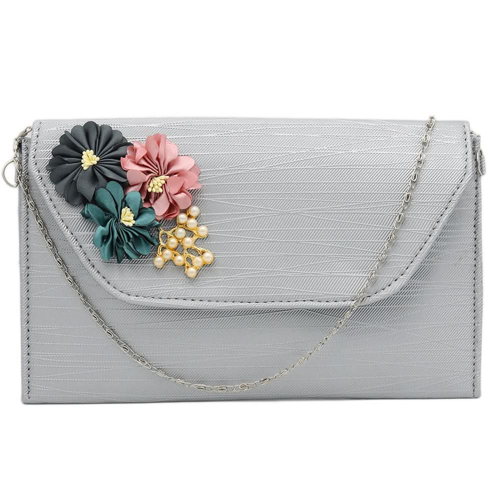 Women's Clutch Kam-252 - Silver, Women, Clutches, Chase Value, Chase Value