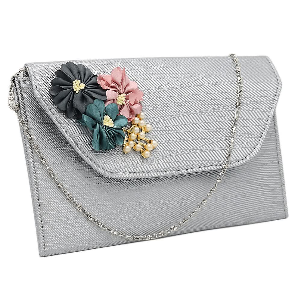 Women's Clutch Kam-252 - Silver, Women, Clutches, Chase Value, Chase Value
