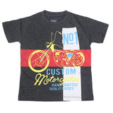 Boys Round Neck Half Sleeves T-Shirt - Dark Grey, Kids, Boys T-Shirts, Chase Value, Chase Value