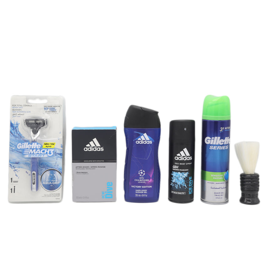 Adidas Shaving Gift Set 6 Pcs, Beauty & Personal Care, Gift Sets, Chase Value, Chase Value