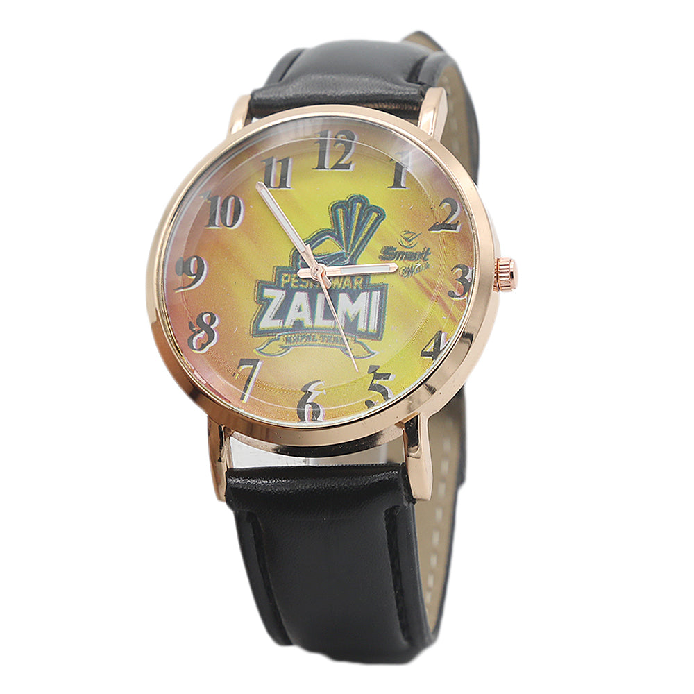 Peshawar Zalmi Analog Strap Watch For Men - Black, Men, Watches, Chase Value, Chase Value