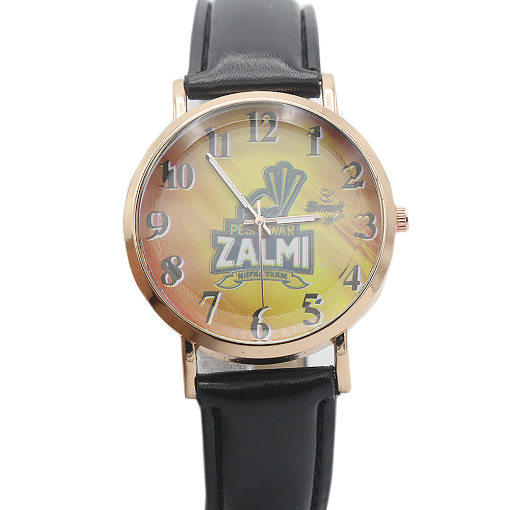 Peshawar Zalmi Analog Strap Watch For Men - Black, Men, Watches, Chase Value, Chase Value