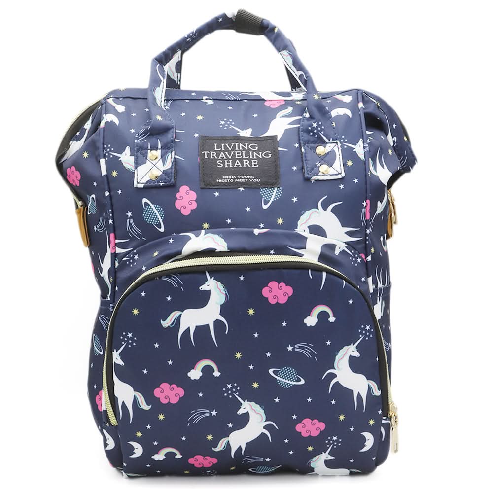 Printed Bag Pack - Navy Blue, Kids, School And Laptop Bags, Chase Value, Chase Value