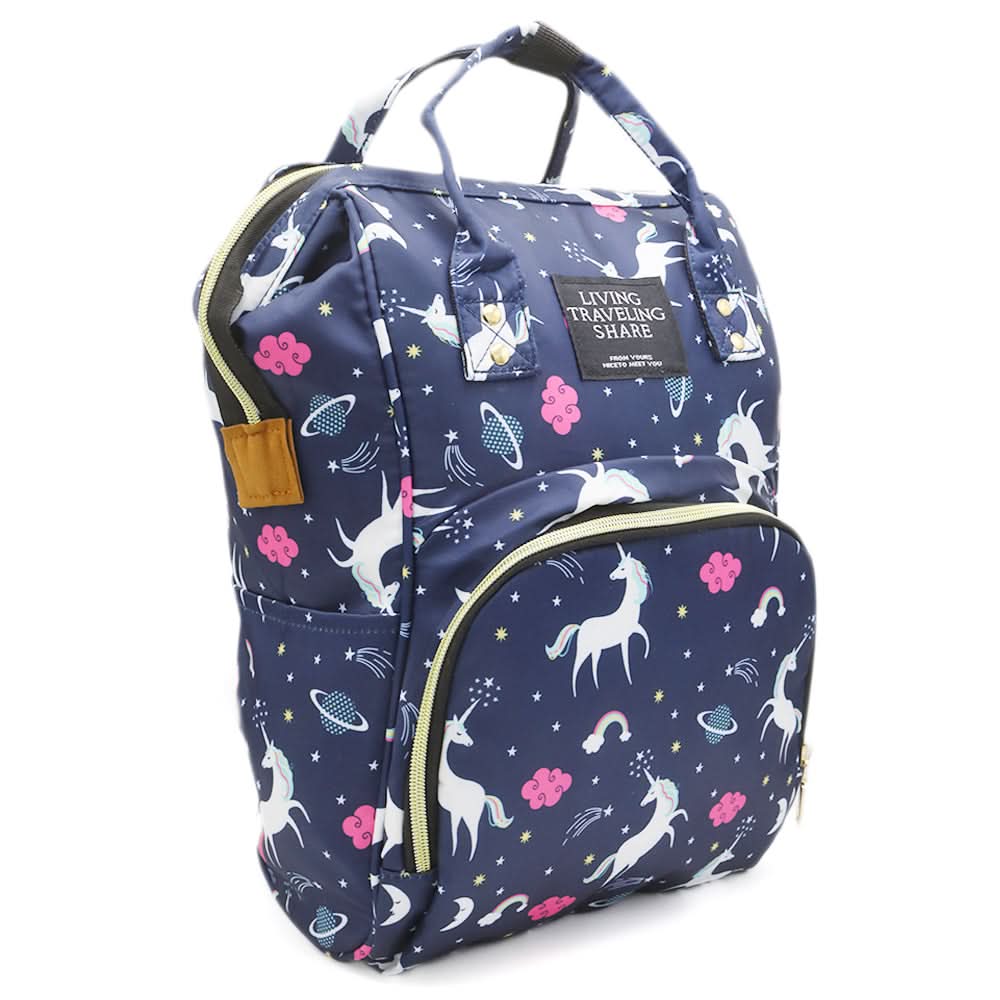 Printed Bag Pack - Navy Blue, Kids, School And Laptop Bags, Chase Value, Chase Value