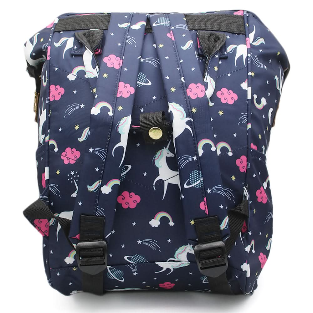 Printed Bag Pack - Navy Blue, Kids, School And Laptop Bags, Chase Value, Chase Value