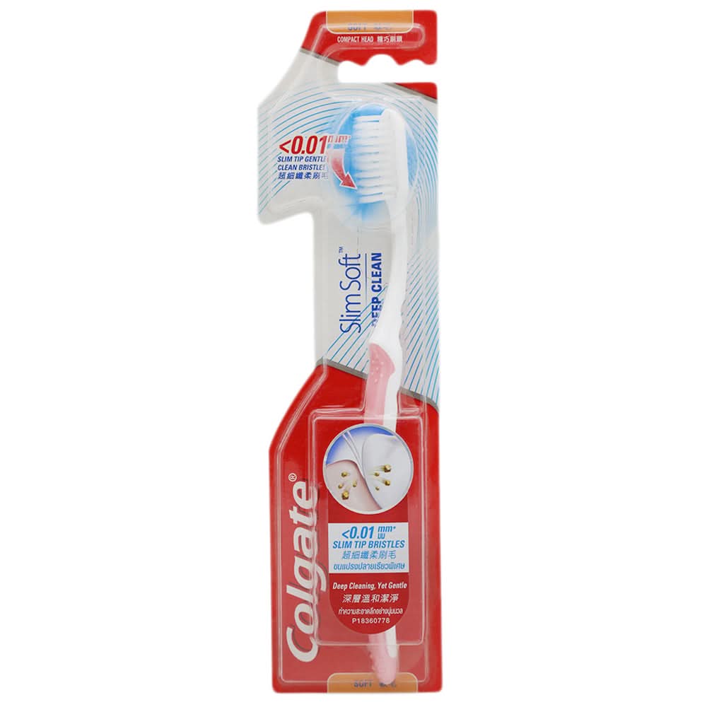 Colgate Tooth Brush Slim Soft S - Pink, Beauty & Personal Care, Oral Care, Chase Value, Chase Value