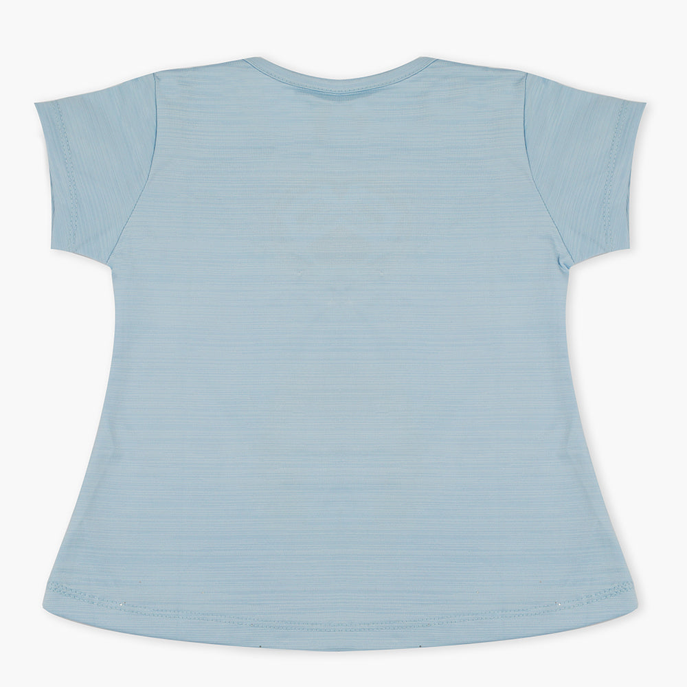 Girls Half Sleeves T-Shirt - Blue, Girls T-Shirts, Chase Value, Chase Value