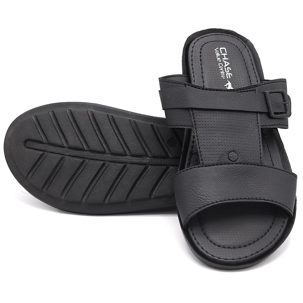 Men's Slippers A-07 - Black, Men, Slippers, Chase Value, Chase Value