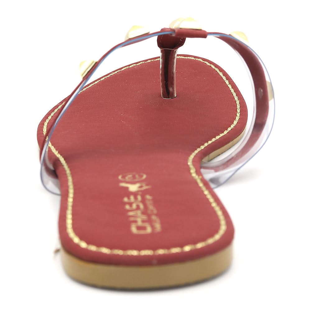 Women's Fancy Slippers KL-049 - Maroon, Women, Slippers, Chase Value, Chase Value