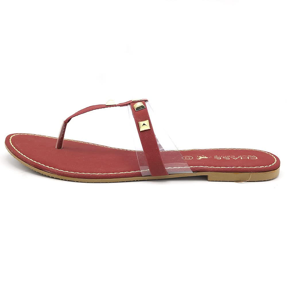 Women's Fancy Slippers KL-049 - Maroon, Women, Slippers, Chase Value, Chase Value