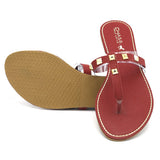 Women's Fancy Slippers KL-049 - Maroon, Women, Slippers, Chase Value, Chase Value