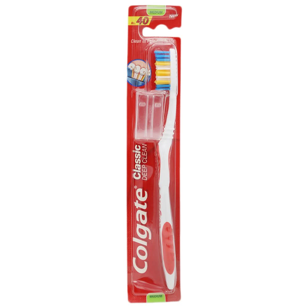 Colgate Tooth Brush Classic Clean M - Red, Beauty & Personal Care, Oral Care, Chase Value, Chase Value