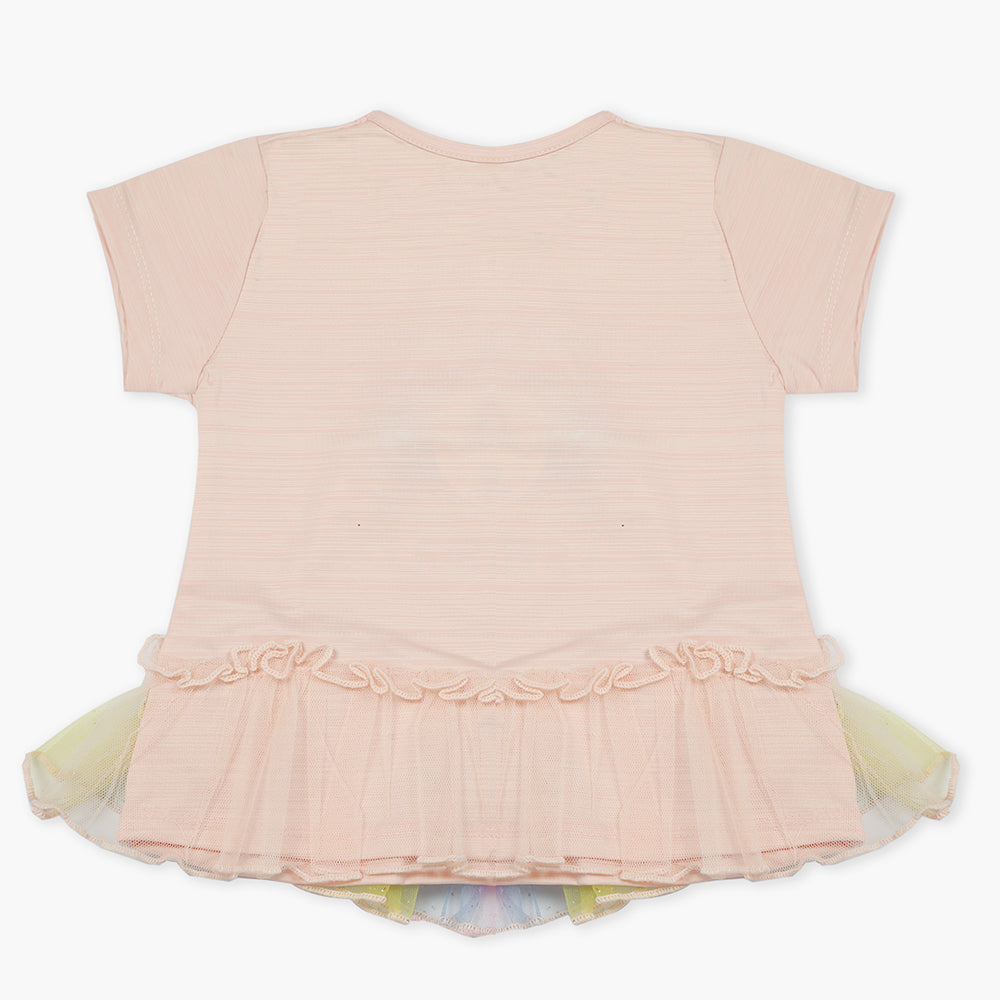 Girls Knitted Tops - Peach, Girls Tops, Chase Value, Chase Value