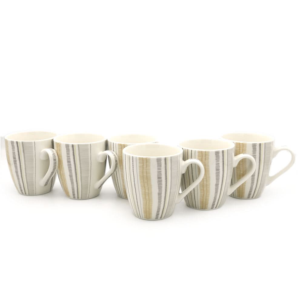 New Bone China 6 Pieces Mug Set - Multi, Home & Lifestyle, Glassware & Drinkware, Chase Value, Chase Value