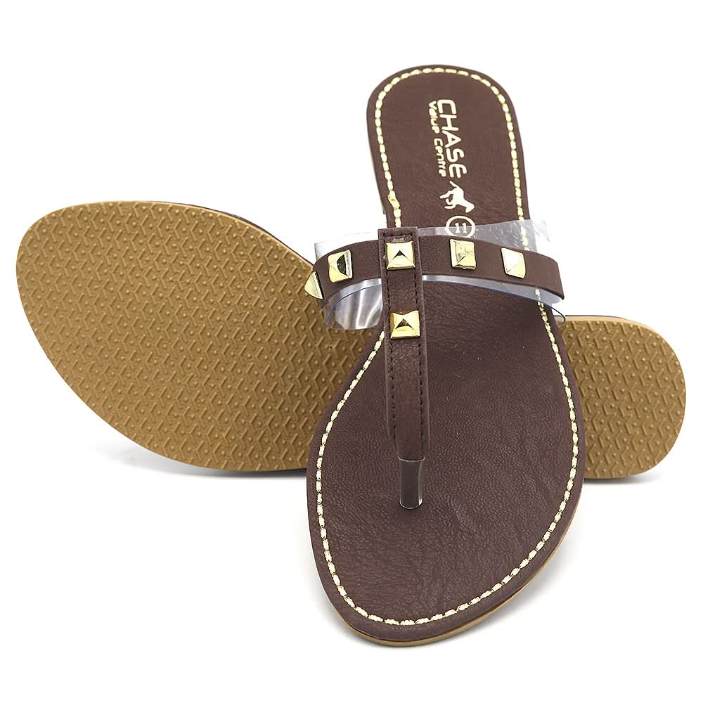 Women's Fancy Slippers KL-049 - Brown, Women, Slippers, Chase Value, Chase Value