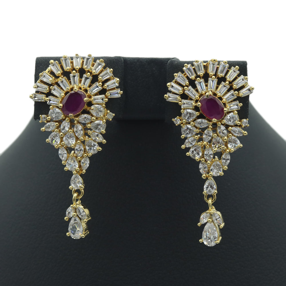 A.D Zarcon Earing Tops - Maroon, Women, Earrings & Tops, Chase Value, Chase Value