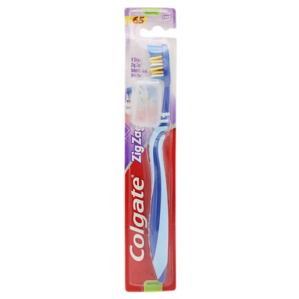 Colgate Tooth Brush Zig Zag Plus Local M - Blue, Beauty & Personal Care, Oral Care, Chase Value, Chase Value