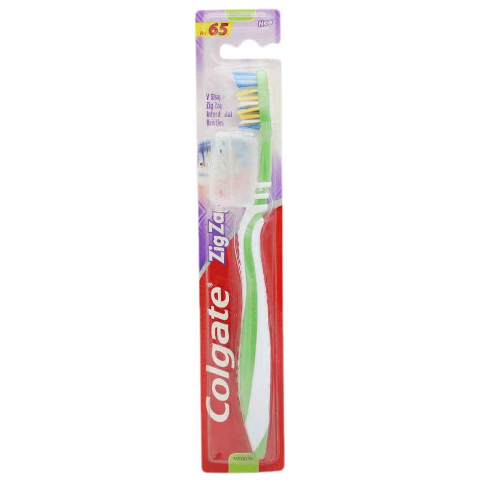 Colgate Tooth Brush Zig Zag Plus Local M - Green, Beauty & Personal Care, Oral Care, Chase Value, Chase Value