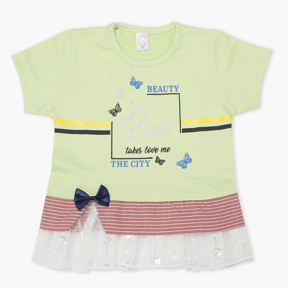 Girls Knitted Tops - Green, Girls Tops, Chase Value, Chase Value