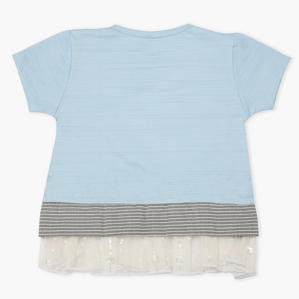 Girls Knitted Tops - Blue, Girls Tops, Chase Value, Chase Value