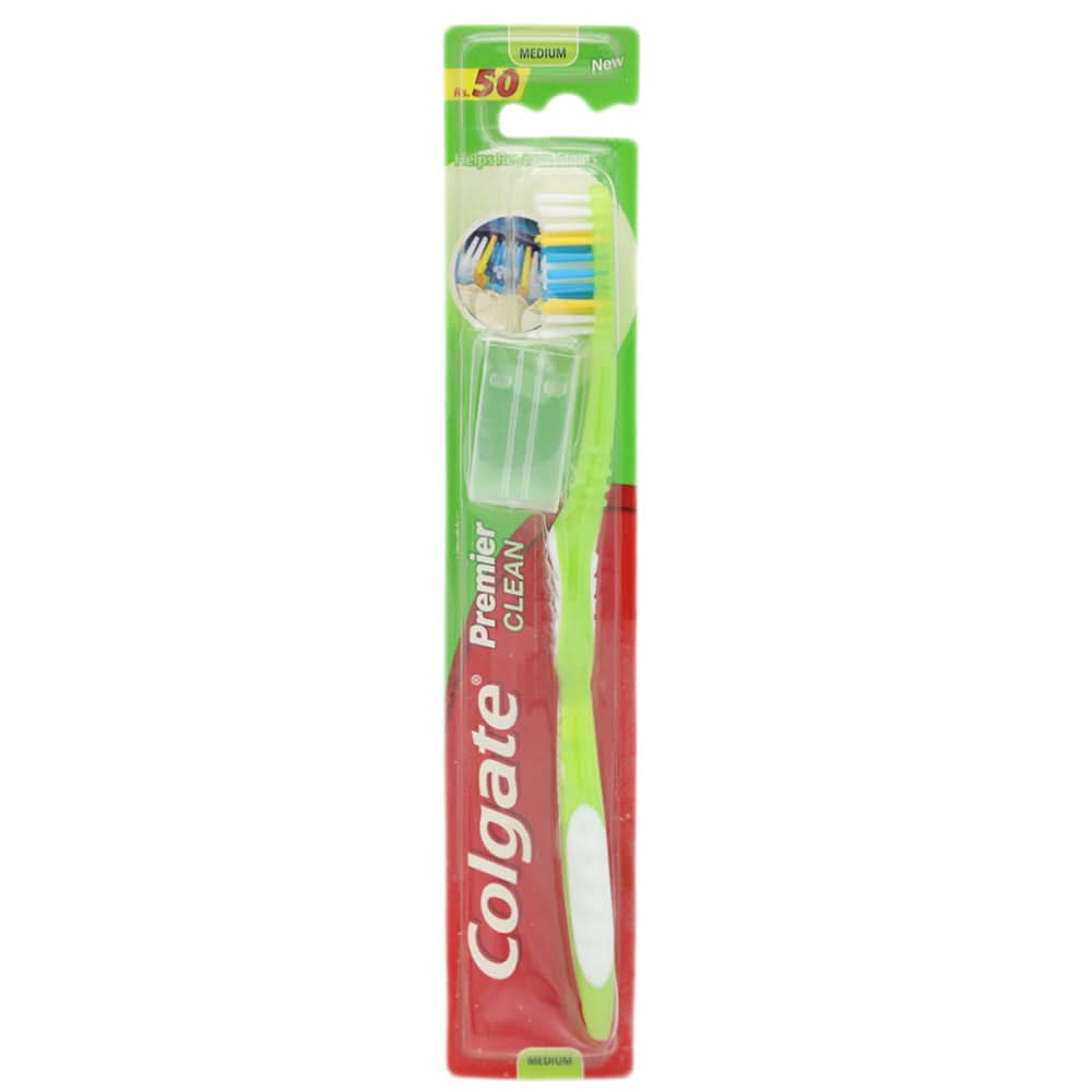 Colgate Tooth Brush Premier Clean M - Green, Beauty & Personal Care, Oral Care, Chase Value, Chase Value