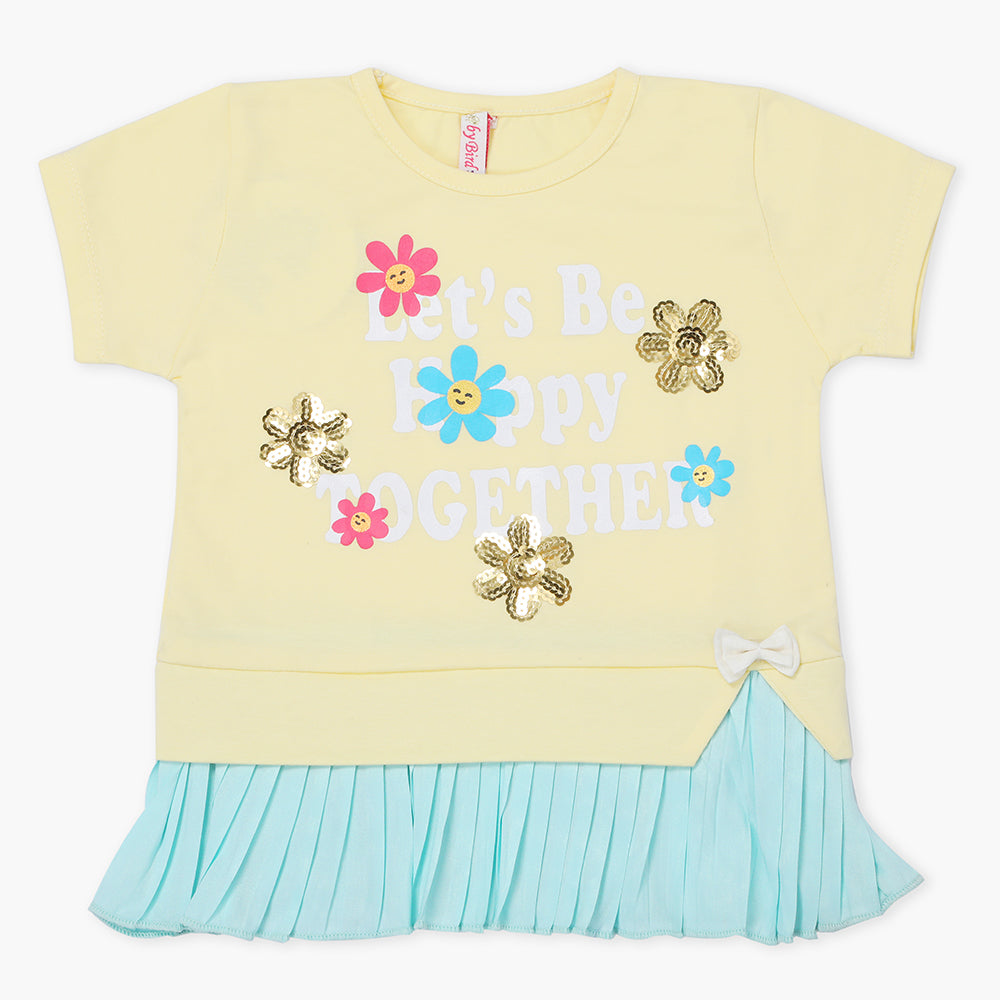 Girls Knitted Tops - Lemon, Girls Tops, Chase Value, Chase Value