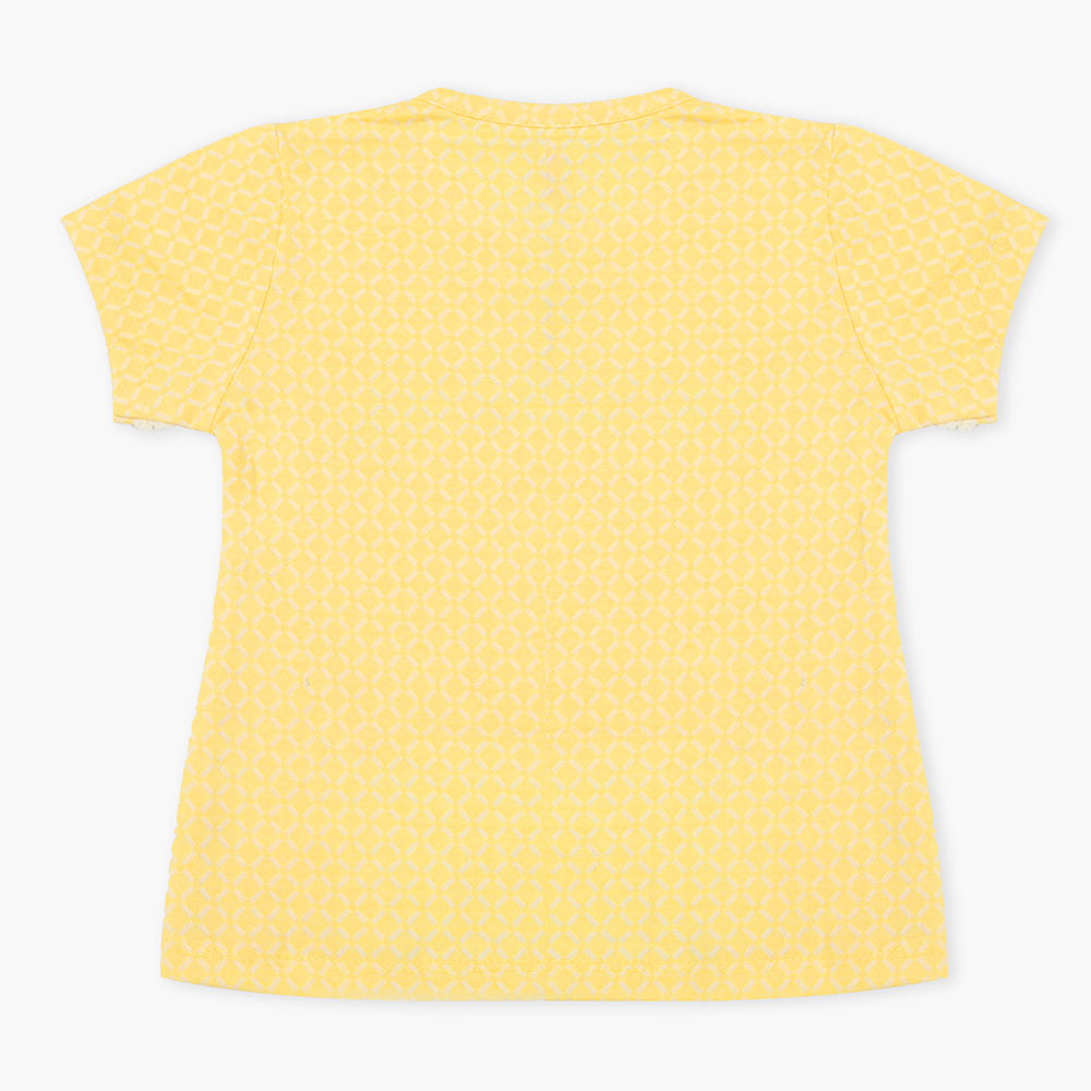 Girls Knitted Tops - Yellow, Girls Tops, Chase Value, Chase Value