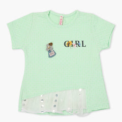 Girls Knitted Tops - Sea Green, Girls Tops, Chase Value, Chase Value