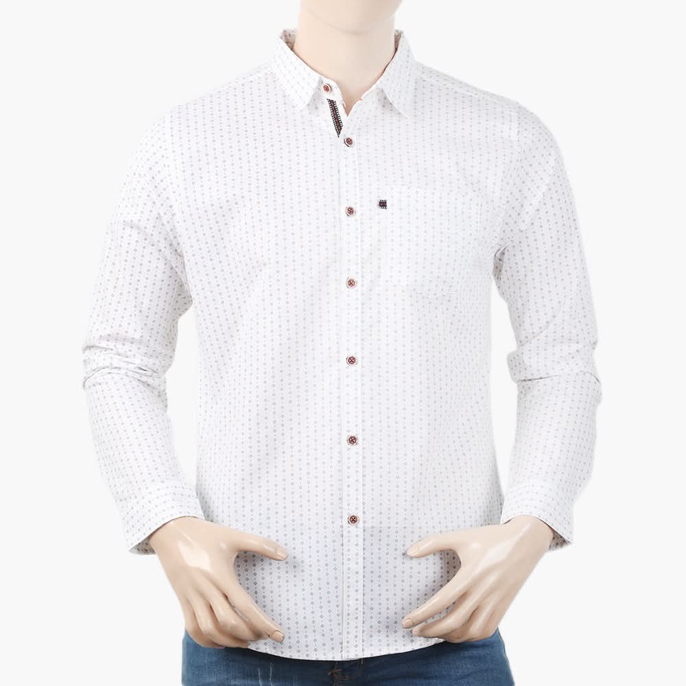 Men's Casual Shirt - White, Men's Shirts, Chase Value, Chase Value